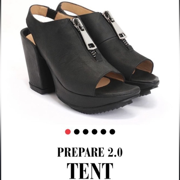 John Fluevog Shoes - John Fluevog PREPARE 2.0 TENT OPEN TOE PLATFORM SANDAL Size 6.5